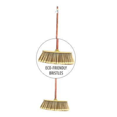 Fresh Start Plastic Broom Golden Straight